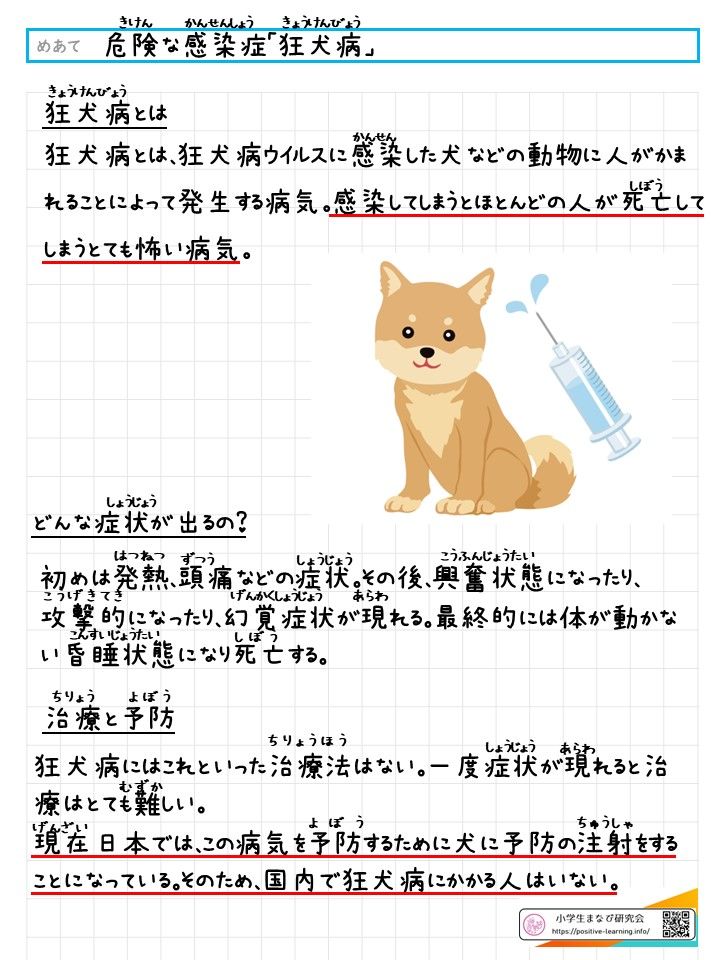 危険な感染症「狂犬病」
		