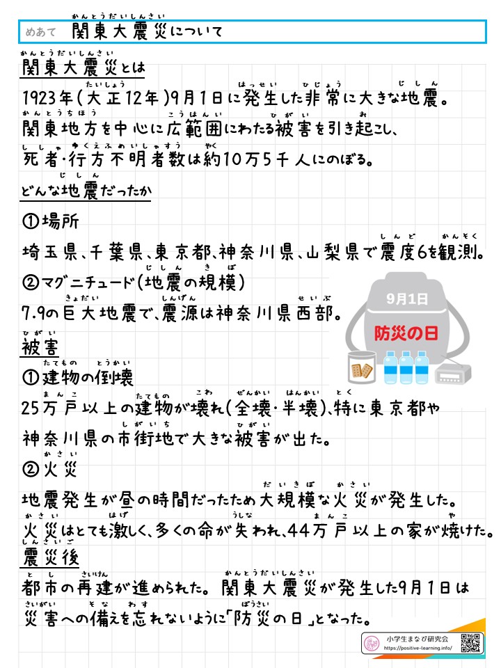 【社会】自然災害「関東大震災」について
          