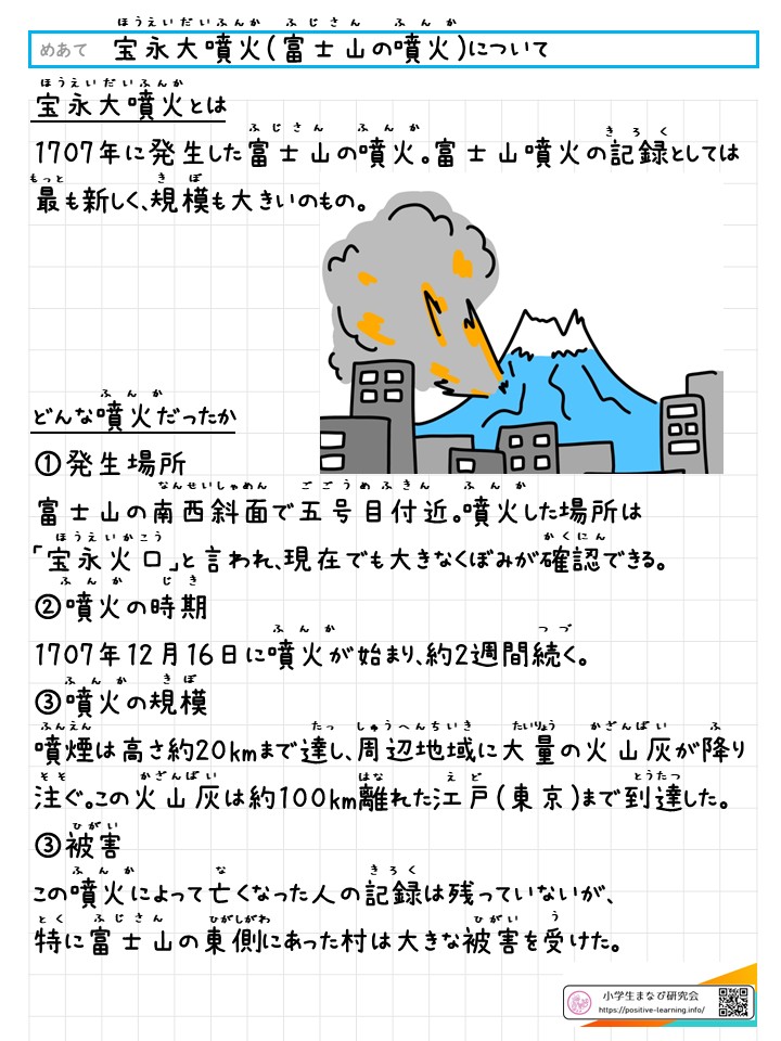 「宝永大噴火(富士山の噴火)」について