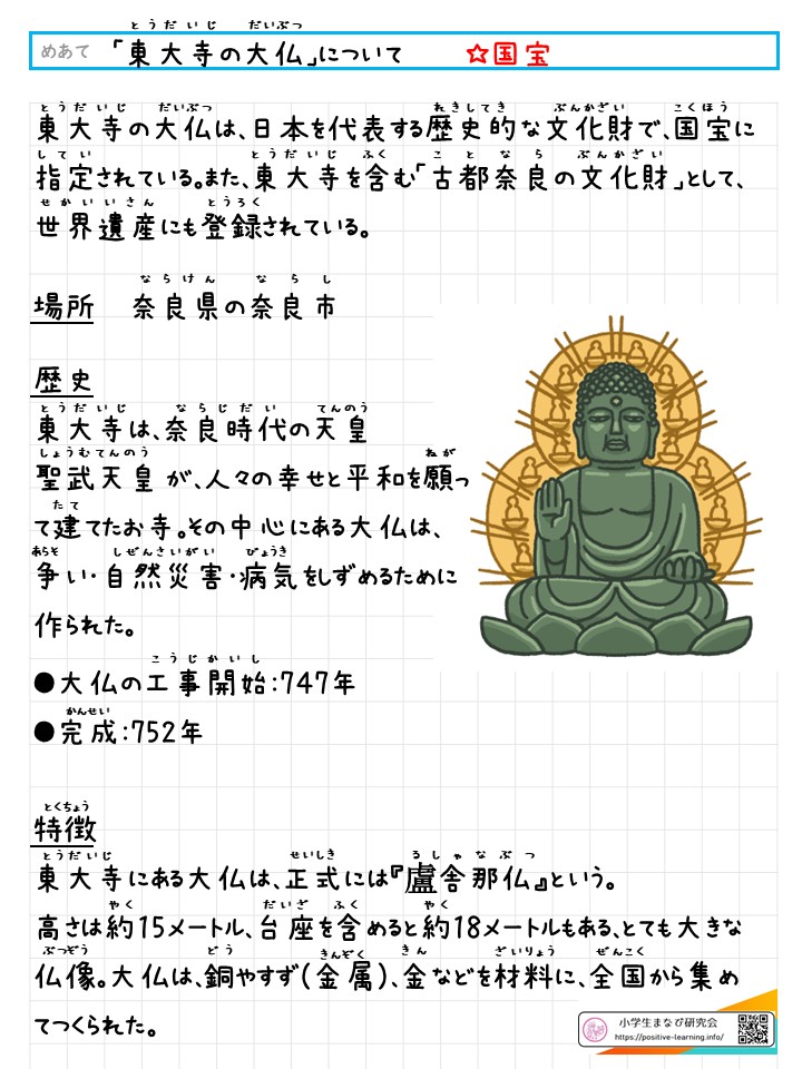 国宝「東大寺の大仏」について