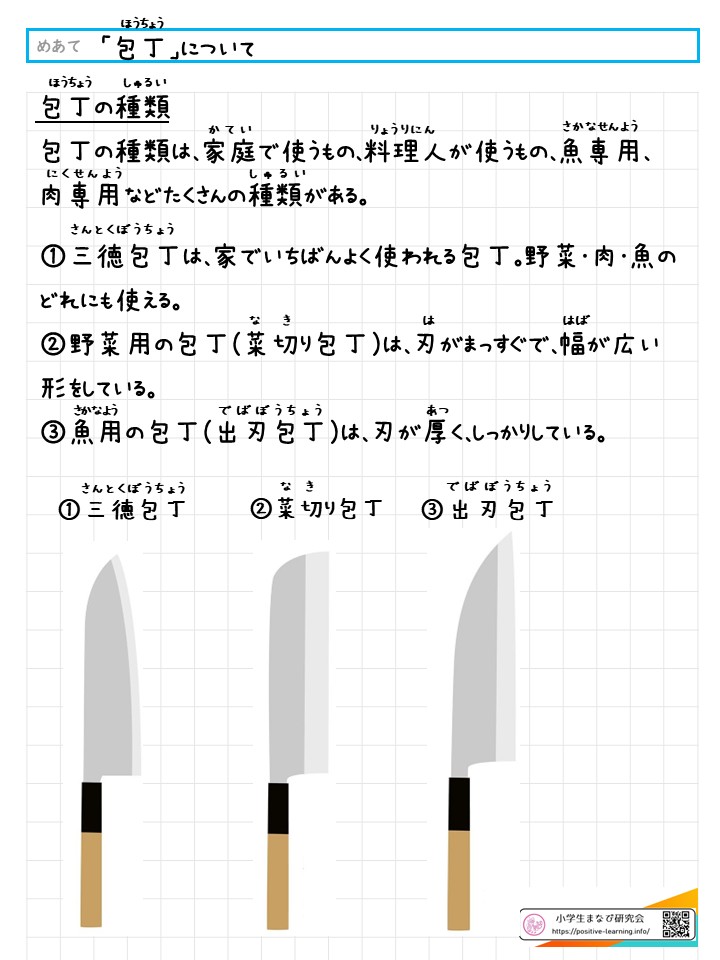 【家庭科】「包丁」